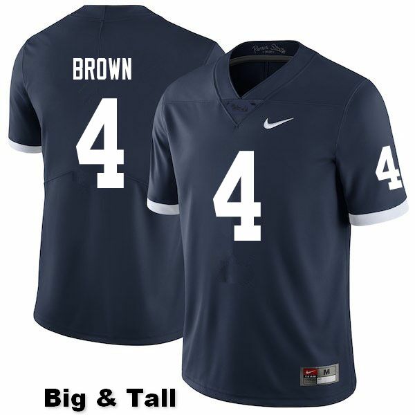 NCAA Nike Men's Penn State Nittany Lions Journey Brown #4 College Football Authentic Throwback Big & Tall Navy Stitched Jersey HTZ1198PX